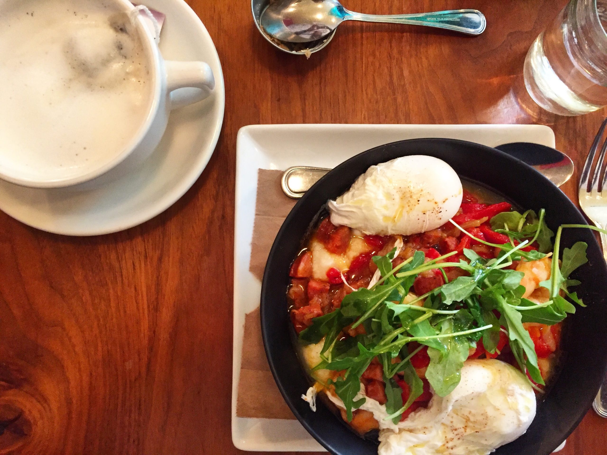 Shrimp and Grits Breakfast at Scarlett Begonia