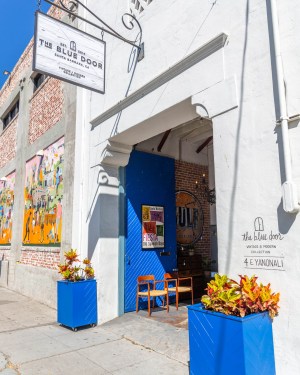 Entrance to The Blue Door in the Funk Zone