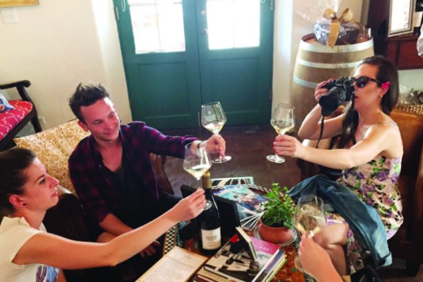 a group of people sitting at a table