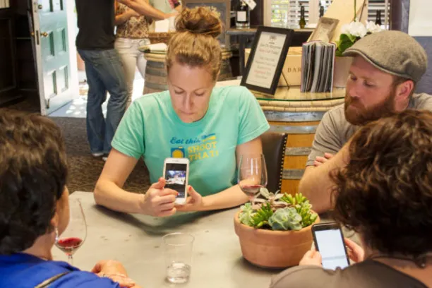 a group of people sitting at a table