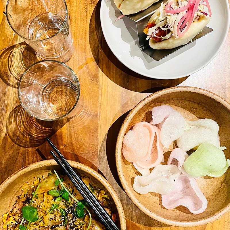 a plate of food on a table